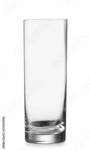 Empty glass on white background