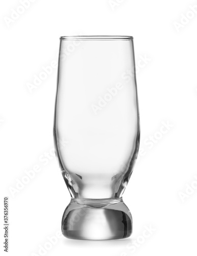 Empty glass on white background