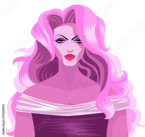 happy cute drag queen