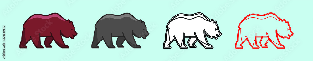 set of cartoon icon design template with various models. vector illustration set of cartoon icon design template with various models. vector illustration