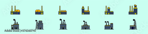 set of cartoon icon design template with various models. vector illustration