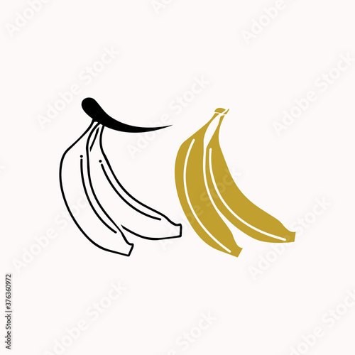 Banana Logo Template vector illustration