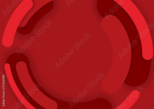 Red Abstract Circle Background - Modern Simple Geometric Illustration for You...