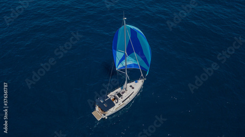 sailing a monohull with genaker photo