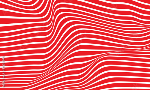 Abstract wave vector background. red and white curved line stripe. modern waves. wavy lines pattern. geometric line stripes. Trendy wavy background. 