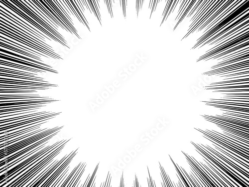 アメコミ漫画風集中線効果線