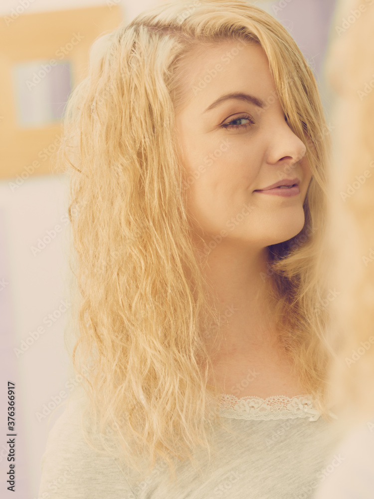 Woman with wet blonde hair Woman with wet blonde hair