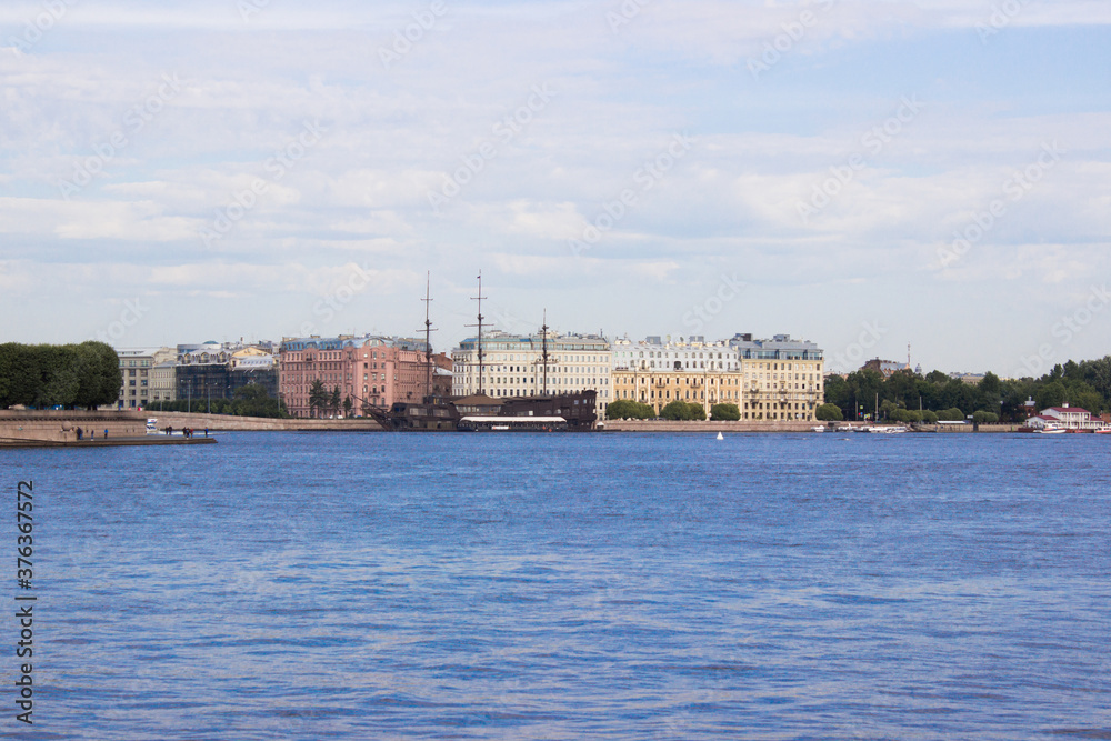 View of the Peter and Paul Fortress and the Neva River in St. Petersburg, Russia