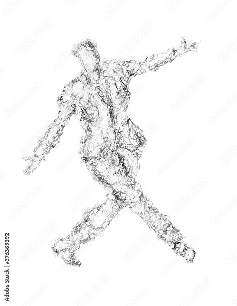 A man in suit dancing and greeting people A man in suit dancing and greeting people