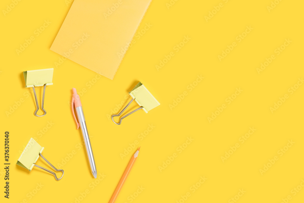 School supplies pattern on a frame background. Monochrome creative composition with copy space. School supplies pattern on a frame background. Monochrome creative composition with copy space.