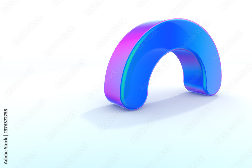 A transparent object. Geometric shapes. 3D rendering abstract. A transparent object. Geometric shapes. 3D rendering abstract.