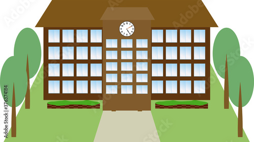 シンプルな大学の可愛いイラスト