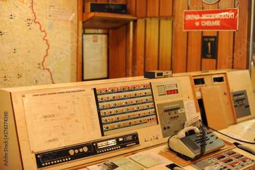 Atomic and chemical bomb shelter built inside official municipiality building after World War 2 during cold war period in the city of Chelm in eastern Poland, Europe to protect from missile attack