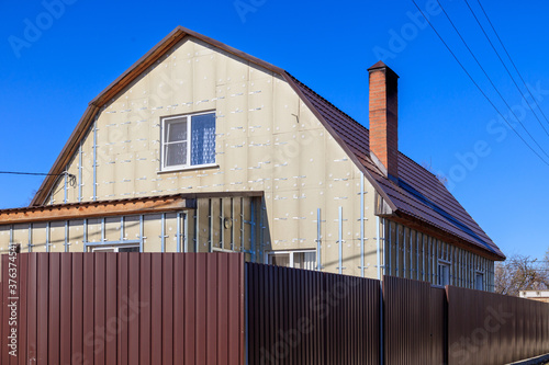 Unfinished house in the village