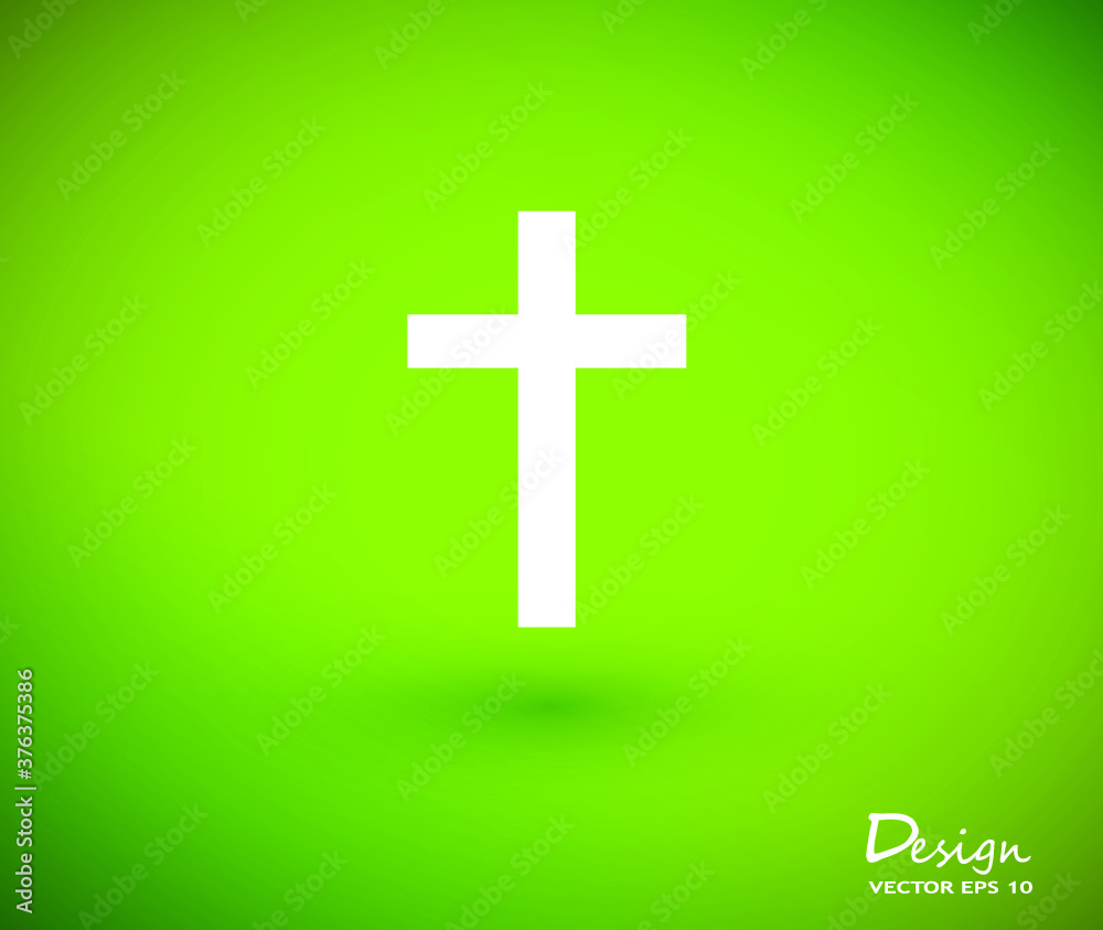 Fototapeta premium Cross. Christian Symbol. Vector illustration. Eps 10