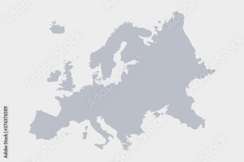 Detailed vector map of Europe