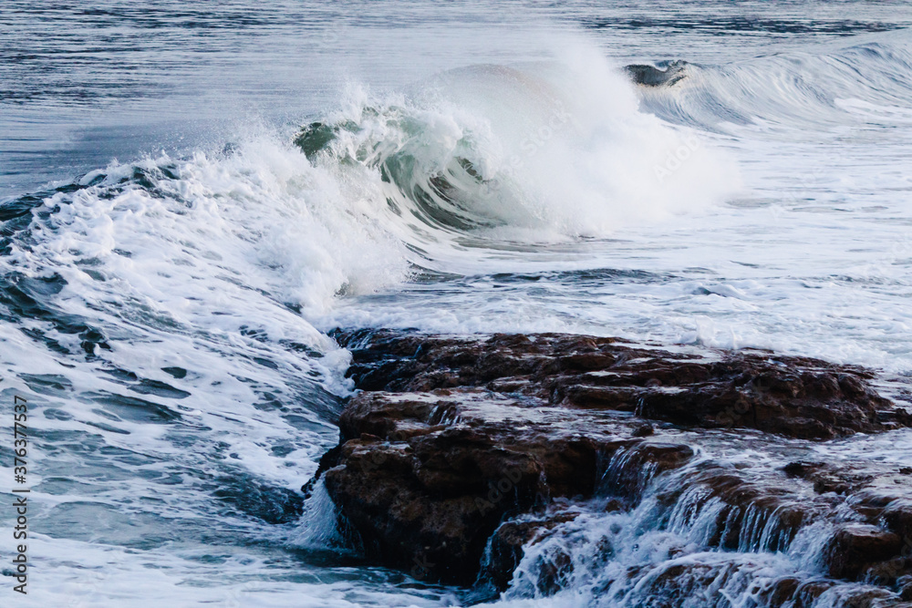 ocean waves at dusk in southern Tasmania, Australia ocean waves at dusk in southern Tasmania, Australia