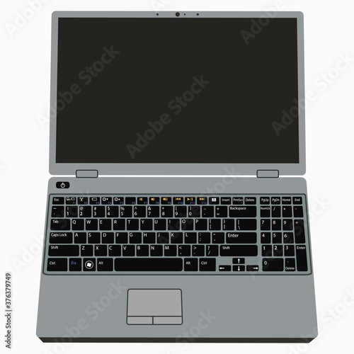 Wallpaper Mural Vector laptop illustration on a white background. Torontodigital.ca