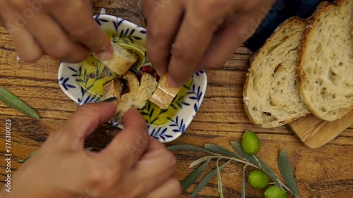 Dip Bread into Virgin Olive Oil and Taste2
