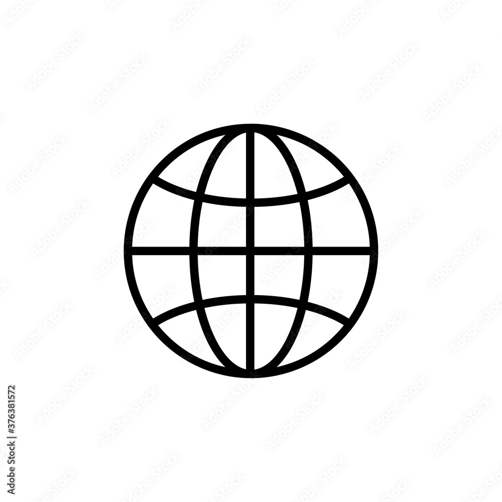 Earth line icon. Design template vector Earth line icon. Design template vector