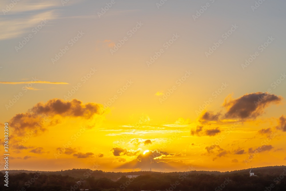 sunset in the mountains