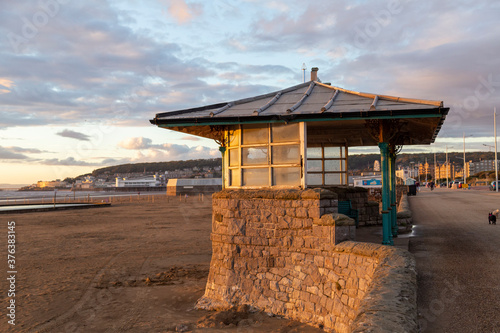 beach huts at sunset © Ansar