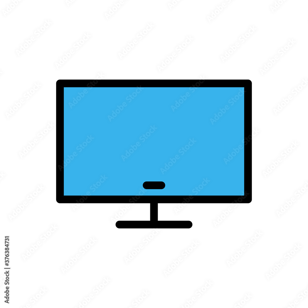 Monitor flat icon. Design template vector Monitor flat icon. Design template vector