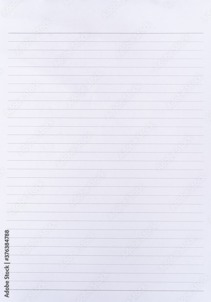 Notebook paper texture lined page template. Blank paper sheet with lines. Notebook paper texture lined page template. Blank paper sheet with lines.