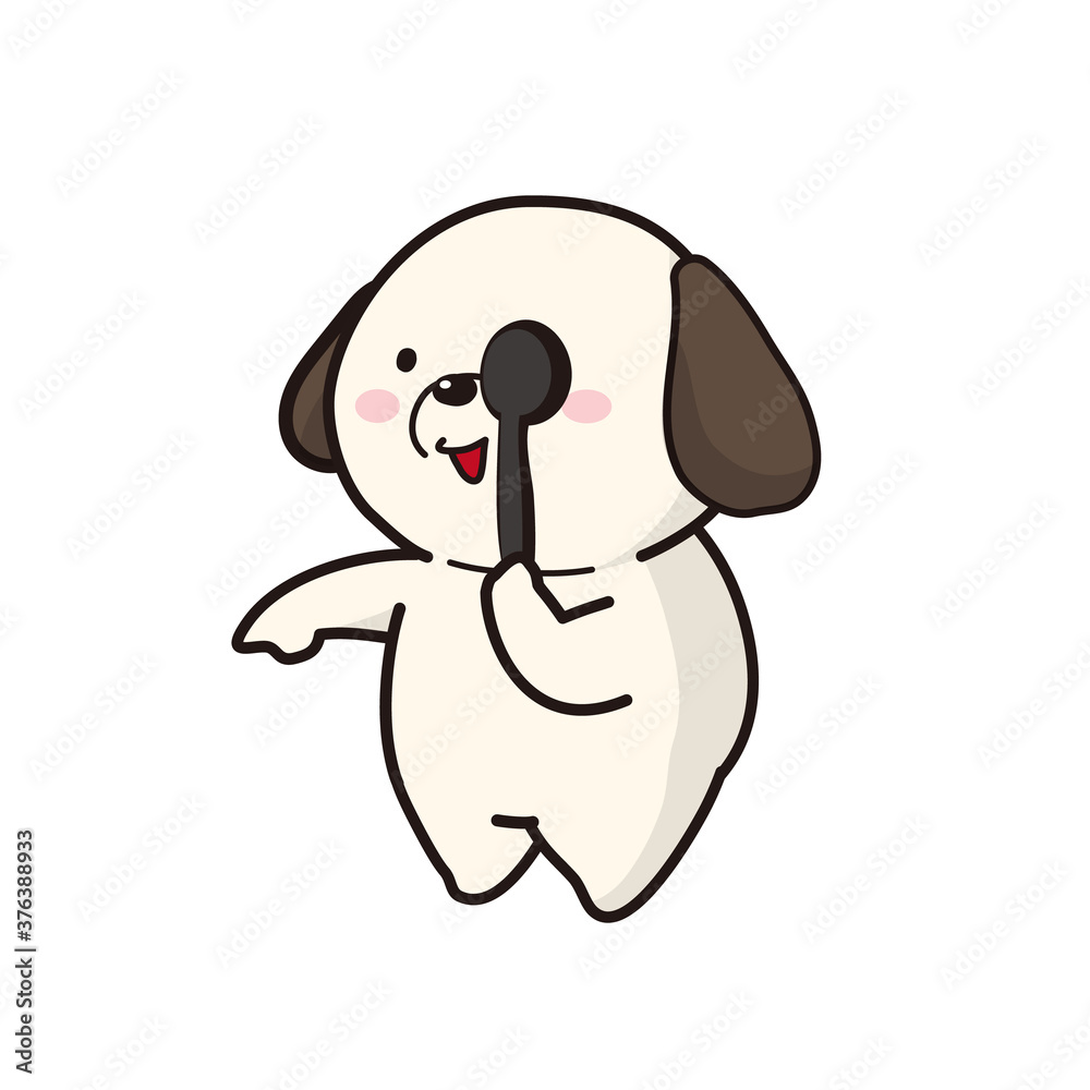 Fototapeta premium 視力検査を受ける犬