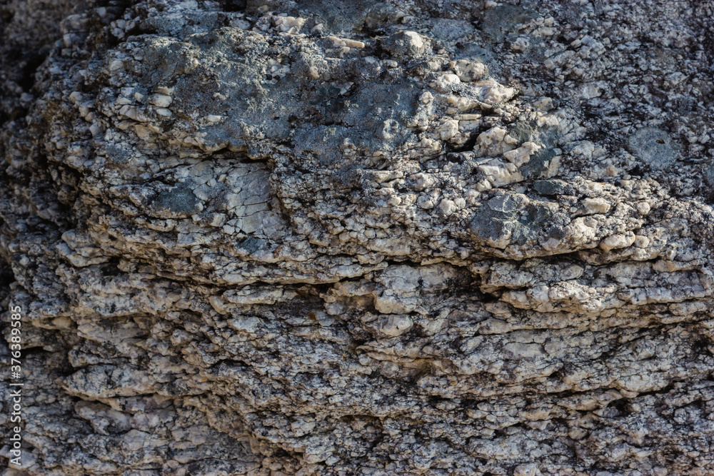Structure of gray limestone destroyed by water Structure of gray limestone destroyed by water