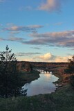 sunset on the river