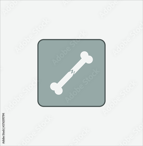 simple icon of bones, for traumatology