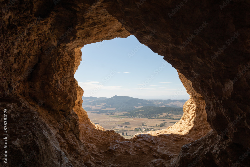 Landscape in the mountain of the hole of San Prudencio in Navarra in Spain