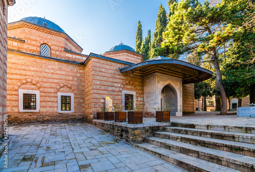 Ottoman Tombs view of Muradiye complex in Bursa. Bursa is populer tourist destination in Turkey.