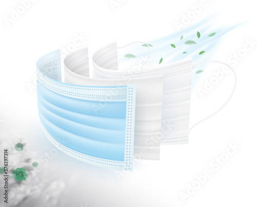 Medical mask 3-ply protect germs and dust, corona virus,
The first layer is coated with antiseptics, viruses and bacteria.
2 layers of carbon, eliminate dust and odor, 3 layers of fine fabric.