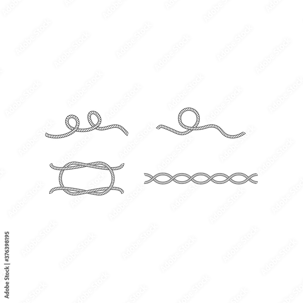 Obraz premium Rope vector illustration template concept