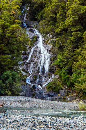 Scenic fan-shaped waterfall Fantail