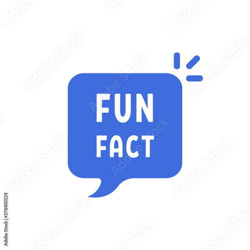 blue fun fact simple bubble