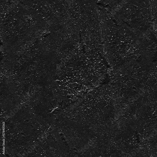 Seamless Black Walls Textures. Tileable loft background.