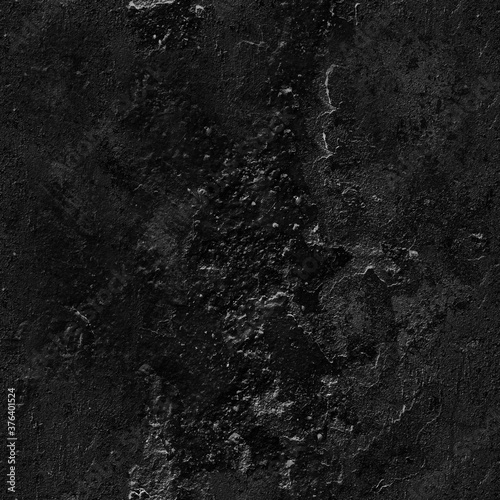 Seamless Black Walls Textures. Tileable loft background.