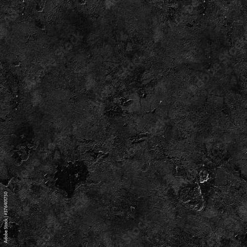 Seamless Black Walls Textures. Tileable loft background.