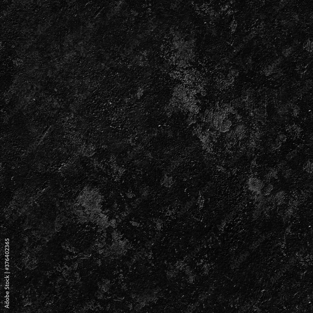 Seamless Black Walls Textures. Tileable loft background. Stock Photo