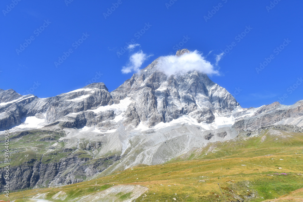 Panorama of the Matterhorn, seen from Plan Maison