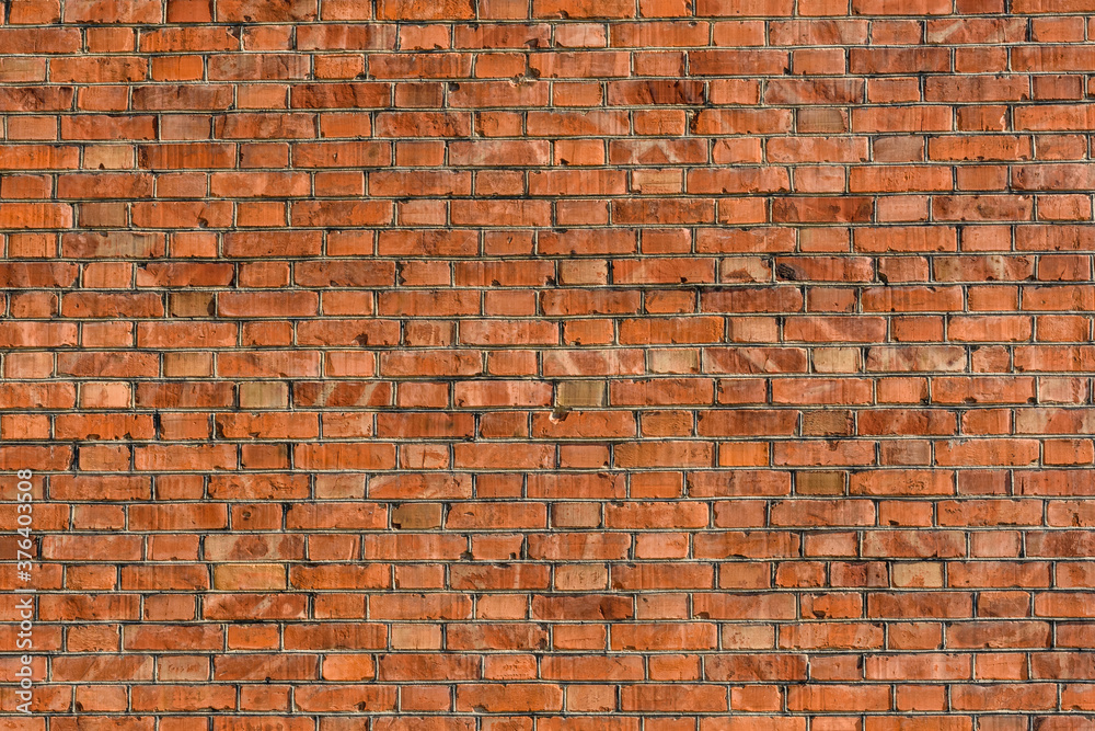 Fototapeta premium Old wall of the red bricks for background