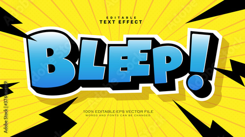 Fun Cartoon Bleep text Style Effect
