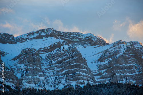 Winter Serra Del Cadi in La Cerdanya  Pyrenees  Spain