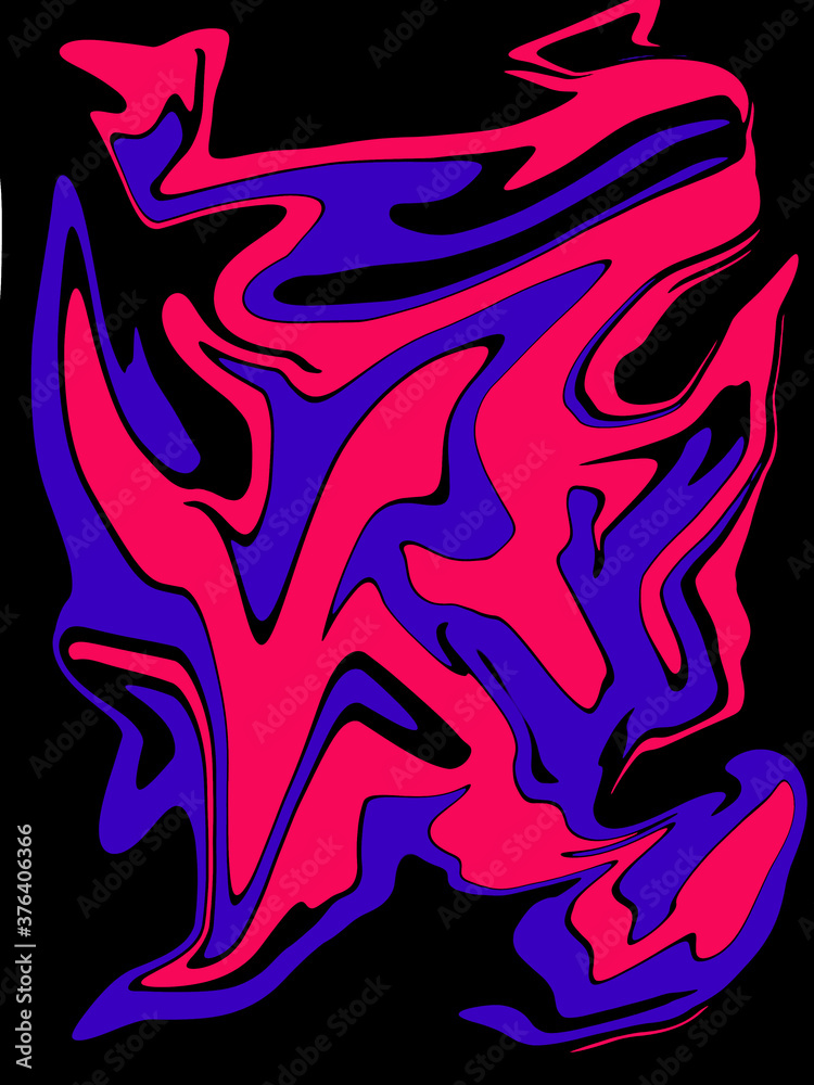 abstract like bird dark pink and blue watercolor luxury pattern fluid liquid light color on black. abstract like bird dark pink and blue watercolor luxury pattern fluid liquid light color on black.