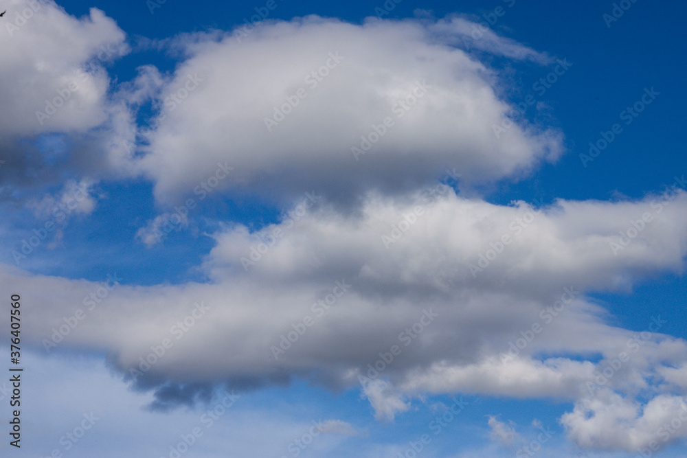 nubes sobre el pueblo de Esporles, Sierra de Tramuntana,Mallorca,Islas Baleares. Spain