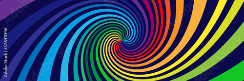 Background with rainbow colored spirals	