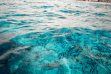 Clear Water texture. Sea water ripple and waves in mediterranean sea. Transparent water texture